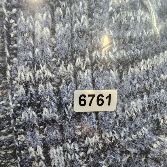 Womens Jason Maxwell Cardigan Knit Sweater Blue Marled Open Front Acrylic 3X - Picture 11 of 11